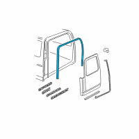 OEM GMC Savana 2500 Weatherstrip On Body Diagram - 19259359