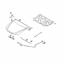 OEM 2009 Hyundai Sonata Cable Assembly-Hood Latch Release Diagram - 81190-3K001