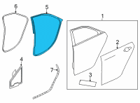 OEM 2021 Cadillac CT5 Door Weatherstrip Diagram - 84028331