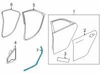 OEM 2022 Cadillac CT5 Lower Weatherstrip Diagram - 84028333