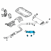 OEM Hyundai Veloster N Front Muffler Assembly Diagram - 28610-K9100