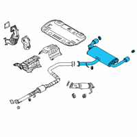 OEM 2022 Hyundai Veloster N Muffler Assembly-Rear Diagram - 28710-K9101