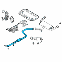 OEM 2021 Hyundai Veloster N Center Muffler Assembly Diagram - 28650-K9400