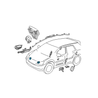 OEM 2006 Lexus RX330 Sensor, Air Bag, Front Diagram - 89173-09100