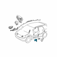 OEM 2008 Lexus RX350 Sensor Assembly, Air Bag Diagram - 89170-0E021