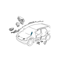 OEM 2008 Lexus RX350 Sensor Assy, Side Air Bag, RH Diagram - 89860-0E010