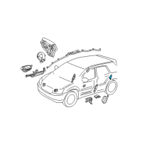 OEM 2008 Lexus RX350 Sensor, Air Bag, Rear LH Diagram - 89834-0E010