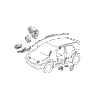 OEM 2007 Lexus RX350 Sensor, Air Bag, Rear RH Diagram - 89833-0E010