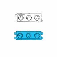 OEM 2013 Chrysler Town & Country Air Conditioning And Heater Auxiliary Control Switch Diagram - 55111810AD