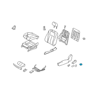 OEM 2009 Infiniti FX35 Seat Lumbar Switch Assembly Diagram - 87317-JK66A