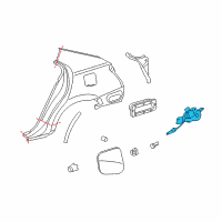 OEM Lexus HS250h Lock Assy, Fuel Lid W/Motor Diagram - 77030-75010