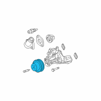 OEM GMC S15 Jimmy Pulley-Fan & W/Pump Diagram - 10085760
