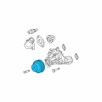 OEM 1997 GMC C2500 Pulley-Fan & W/Pump Diagram - 10085760