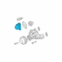 OEM 1990 Chevrolet Astro Engine Coolant Outlet Diagram - 10172831