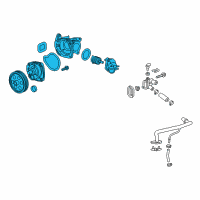 OEM 2019 Chevrolet Camaro Water Pump Assembly Diagram - 25201450