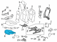 OEM Toyota Venza Seat Cushion Pad Diagram - 71511-48450