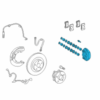 OEM 2012 Lexus LS460 Driver Disc Brake Cylinder Assembly Diagram - 47750-50200