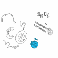 OEM 2009 Lexus LS460 Front Axle Hub Sub-Assembly, Right Diagram - 43550-50043