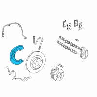 OEM Lexus LS600h Cover, Disc Brake Dust, Front RH Diagram - 47781-50050