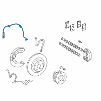 OEM Lexus Wire Assy, Pad Wear Indicator, Front RH Diagram - 47770-50110