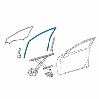 OEM 2021 Lexus ES350 Run, FR Door Glass Diagram - 68141-06250