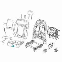 OEM Jeep Renegade Seat Cushion Foam Front Right Diagram - 68284374AA