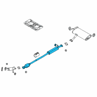 OEM 2022 Kia Sportage Center Exhaust Pipe Diagram - 28650D9670