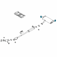 OEM 2017 Kia Sportage Rear Muffler Assembly Diagram - 28710D9740