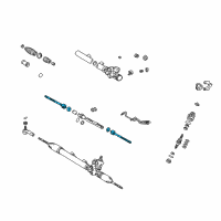 OEM 2001 Lexus IS300 End Sub-Assy, Steering Rack Diagram - 45503-29785