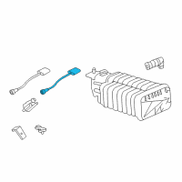 OEM 2012 Cadillac CTS Rear Oxygen Sensor Diagram - 12634063