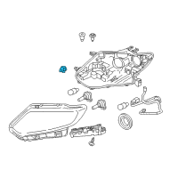 OEM Nissan Headlamp Socket Assembly Diagram - 26243-5HA0A