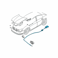 OEM 2006 Nissan Maxima Cable Hood Lock Diagram - 65621-ZK30A