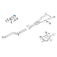 OEM BMW 535i Holder Catalytic Converter Near Engine Diagram - 18-30-7-594-929