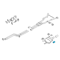 OEM BMW 535i Exhaust Insulator Diagram - 18207610617