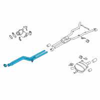 OEM 2012 BMW 535i GT xDrive Exhaust Intermediate Pipe Front Diagram - 18-30-7-631-309