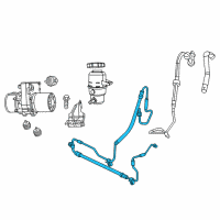 OEM 2012 Dodge Durango Hose-Power Steering Pressure Diagram - 52124656AH