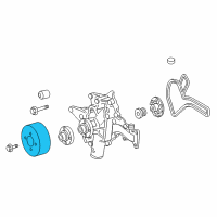 OEM 2005 Chrysler Crossfire Pulley-Water Pump Diagram - 5096527AA