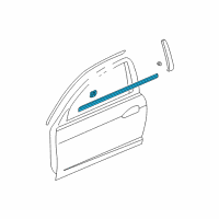 OEM 2006 Acura RSX Molding Assembly, Left Front Door Diagram - 72450-S6M-003