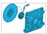OEM Cadillac CT4 Fan Assembly Diagram - 84798304