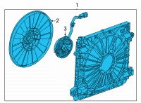 OEM 2020 Cadillac CT4 Fan Assembly Diagram - 84798304