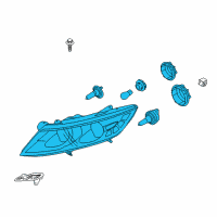 OEM 2015 Kia Optima Passenger Side Headlight Assembly Diagram - 921024U600