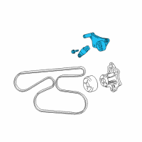 OEM Toyota Solara Serpentine Tensioner Diagram - 16601-28011