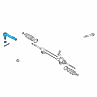 OEM 2013 Toyota Camry Outer Tie Rod Diagram - 45470-09140
