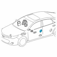 OEM Lexus ES350 Sensor, Side Air Bag Diagram - 89831-0R070