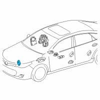 OEM 2018 Lexus ES350 Sensor, Air Bag, Front Diagram - 89173-09070
