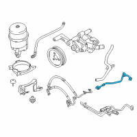 OEM 2019 BMW M6 Gran Coupe Power Steering Pressure Hose Diagram - 32-41-2-284-413