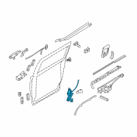 OEM Hyundai Entourage Roller Arm Assembly-Rear Door Lower, LH Diagram - 83950-4D001
