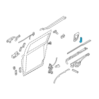 OEM Hyundai Entourage Rear Interior Door Handle Assembly, Left Diagram - 83610-4D110-VA