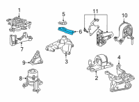 OEM 2021 Lexus ES350 Stay, Engine Mounting Diagram - 12327-0P080