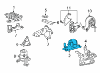 OEM 2022 Toyota Highlander Side Mount Diagram - 12372-0P090